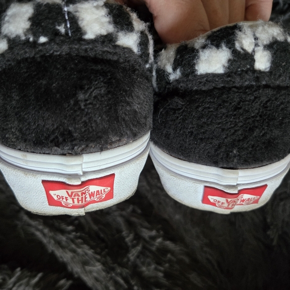 VANS | Sherpa Black and White Checkerboard Sneakers Sz 7.5 M / 9 W - Picture 5 of 7